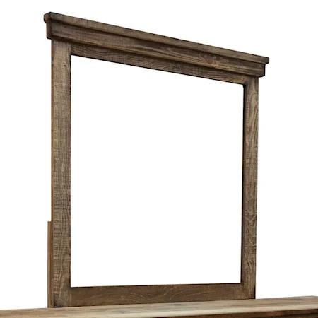 Rustic Solid Wood Dresser Mirror